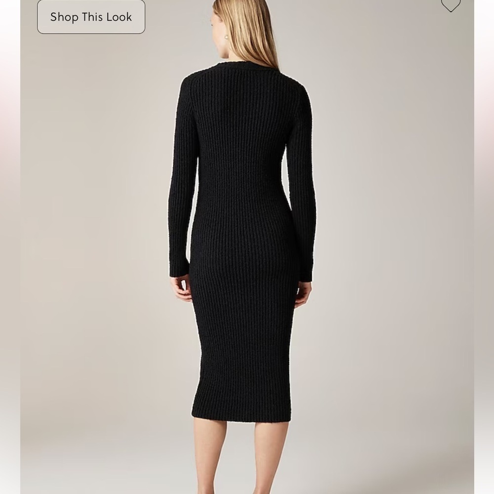 J CREW Ribbed sweater-dress In Navy Blue Size Medium - Picture 3 of 10